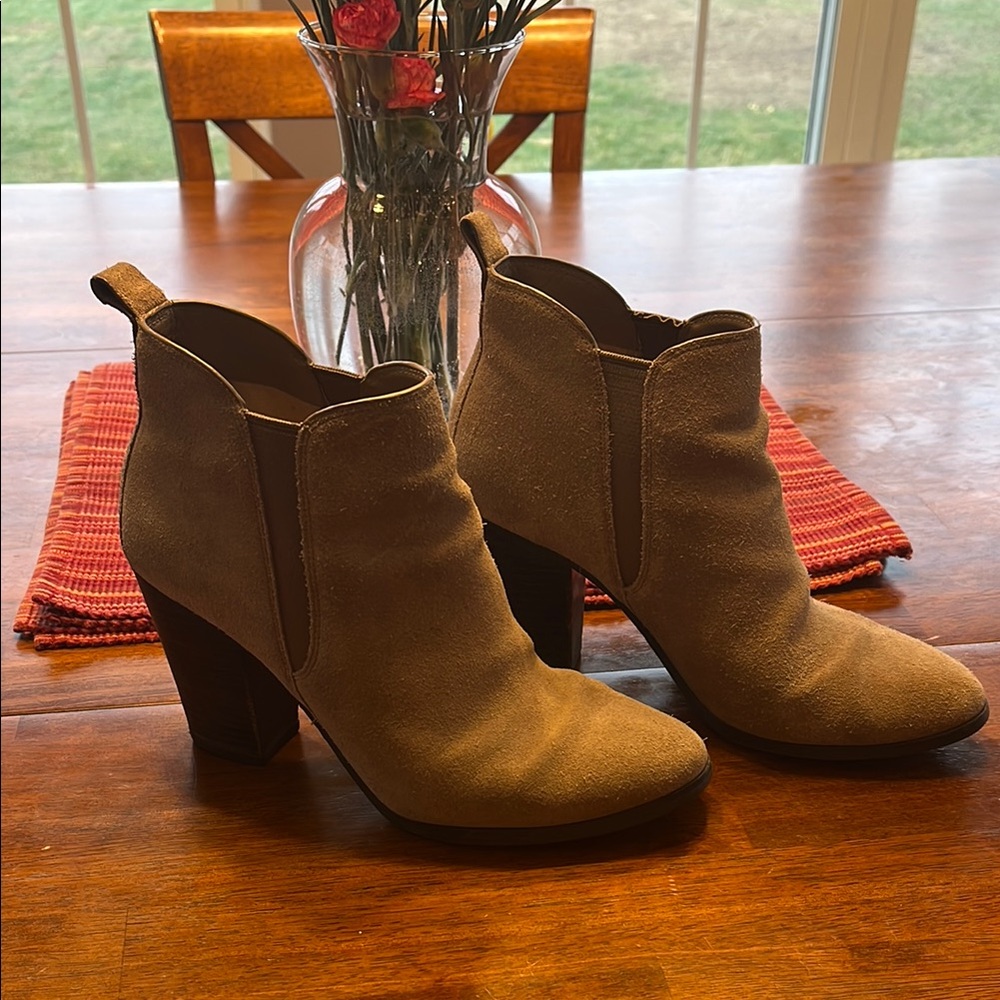 Women's Michael Kors Tan Suede Ankle Boots
